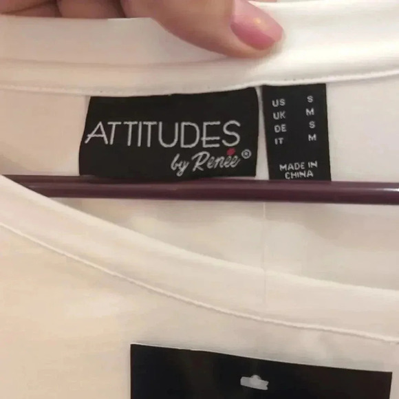 Attitudes by Renee Asymmetric Neckline Tunic Womens - Picture 3 of 8